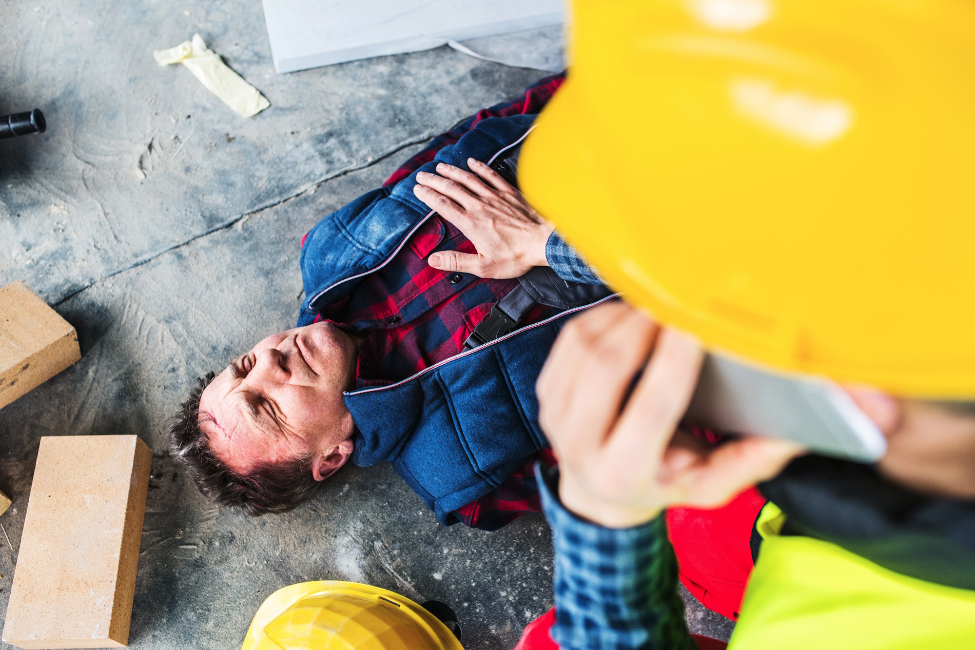 employee injured at work background